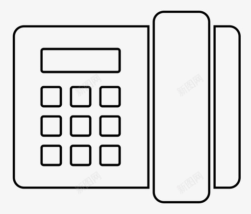 电话通话留言图标svg_新图网 https://ixintu.com 传真 呼叫 固定电话 电信 电话 留言 联系 通信 通话