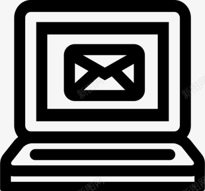 电子邮件检查电子邮件电脑图标图标