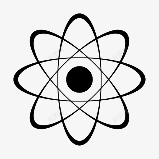原子空间环图标svg_新图网 https://ixintu.com 分子 化学 原子 周期 圆 爆炸 环 空间 粒子 轨道