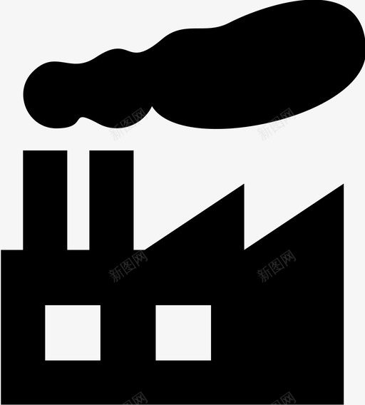 工厂制造污染图标svg_新图网 https://ixintu.com 制造 工厂 污染