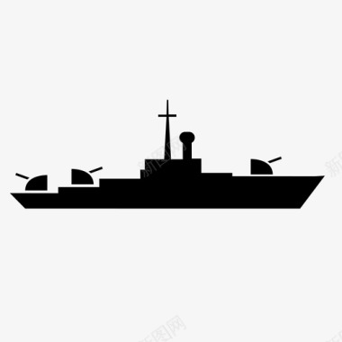 战舰战争海洋图标图标