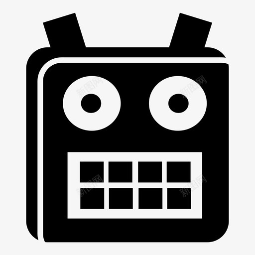 机器人脸头图标svg_新图网 https://ixintu.com 头 机器 机器人 玩具 脸