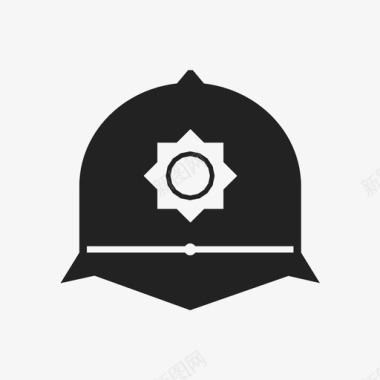 警察头盔徽章英国图标图标