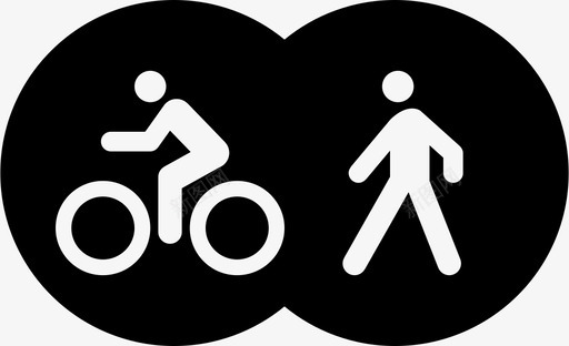 共享自行车道跑步健身图标图标