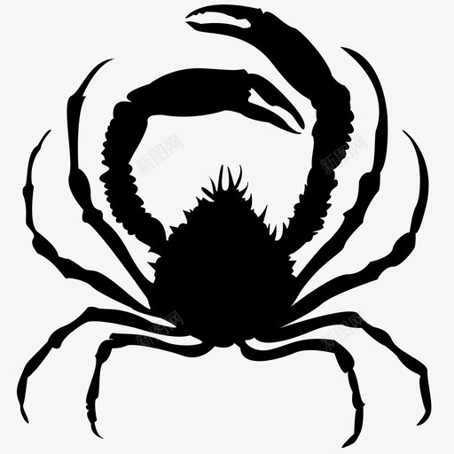 螃蟹海洋螯虾图标svg_新图网 https://ixintu.com 水 海洋 海洋生物 螃蟹 螯虾