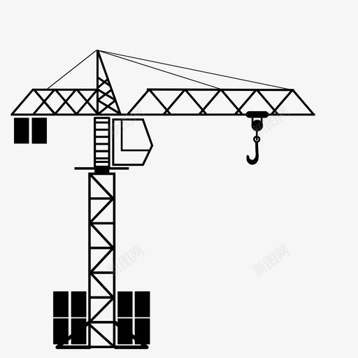 起重机建造拆除图标svg_新图网 https://ixintu.com 建造 拆除 提升 起重机
