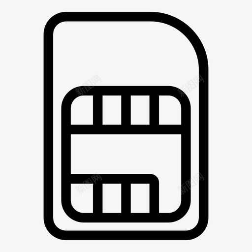 sim卡手机存储器图标svg_新图网 https://ixintu.com sim卡 存储器 手机