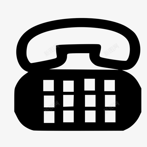 电话固定电话通话图标svg_新图网 https://ixintu.com 固定电话 有线电话 电话 通话