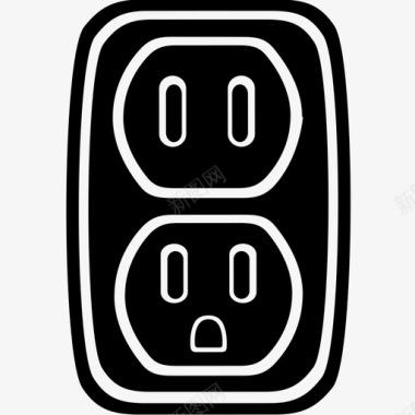 插座充电器连接器图标图标