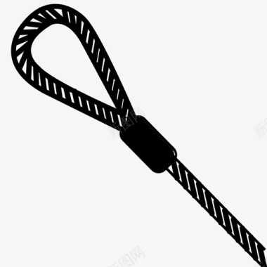 绳索电缆环图标图标