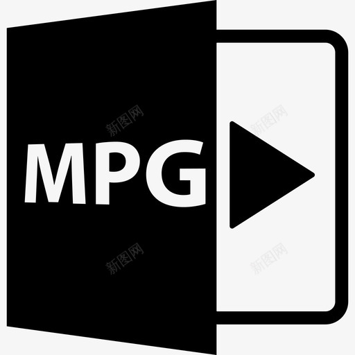MPG开放文件格式接口文件格式风格化图标svg_新图网 https://ixintu.com MPG开放文件格式 接口 文件格式风格化