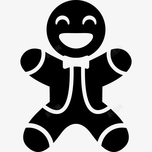 姜饼人圣诞节饼干图标svg_新图网 https://ixintu.com 圣诞节 姜饼人 款待 点心 甜食 饼干