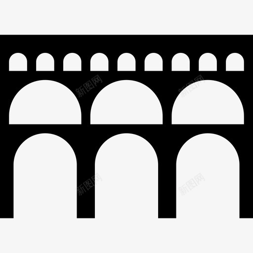 渡槽建筑桥梁图标svg_新图网 https://ixintu.com 古典建筑 建筑 桥梁 渡槽 罗马 设计