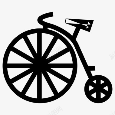 自行车大轮子骑乘图标图标