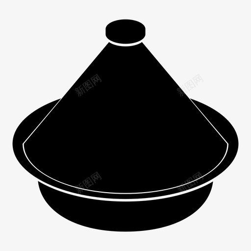 烹饪锅容器厨具图标svg_新图网 https://ixintu.com 厨具 塔吉纳 容器 烹饪锅 菜肴