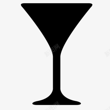 马提尼酒杯图标图标