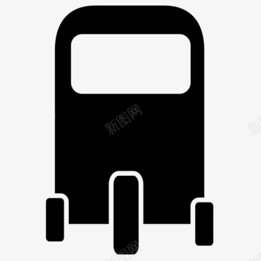 汽车人力车公共交通骑乘图标图标