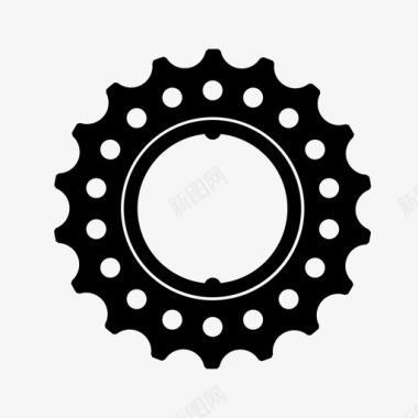 套装自行车自行车链轮图标图标