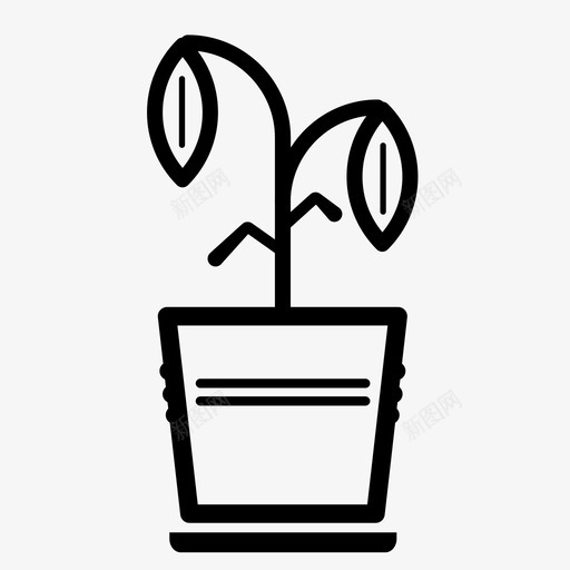 植物室内植物植物花瓶图标svg_新图网 https://ixintu.com 室内植物 植物 植物花瓶 盆栽植物 蔬菜
