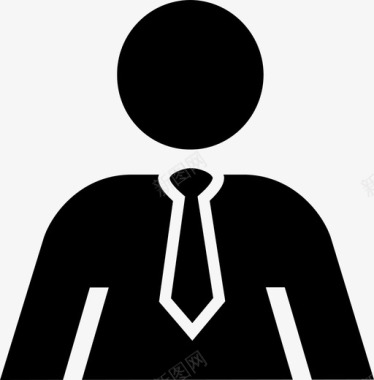 商人正式的男人办公室领带图标图标
