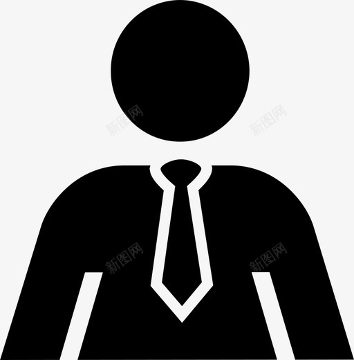 商人正式的男人办公室领带图标svg_新图网 https://ixintu.com 办公室 商人 工人 工作 正式的 男人 领带