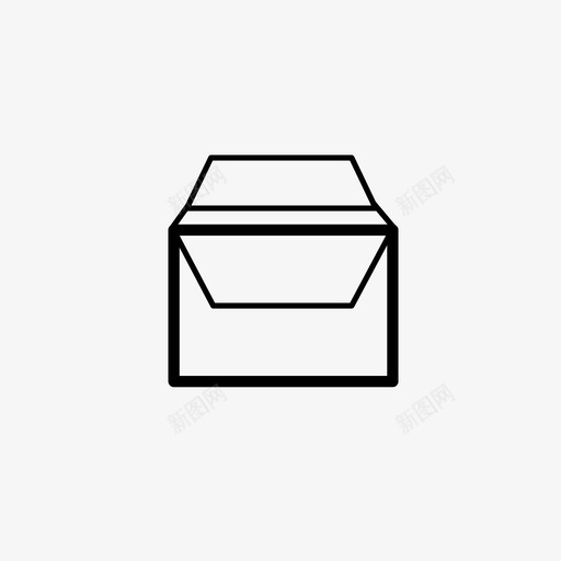 纸箱打开包装图标svg_新图网 https://ixintu.com 包装 打开 纸箱