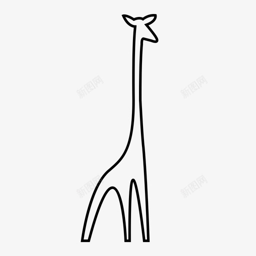 长颈鹿非洲动物图标svg_新图网 https://ixintu.com 动物 动物园 脖子 长颈鹿 非洲 高