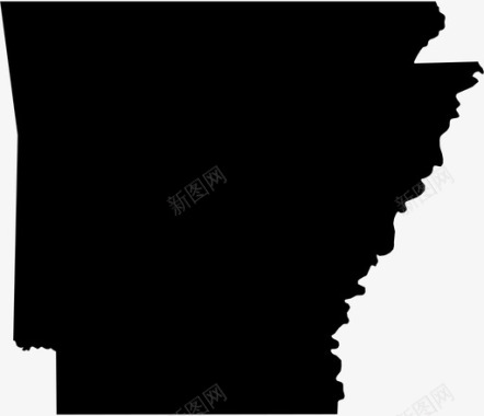 美国阿肯色州地理位置地图图标图标