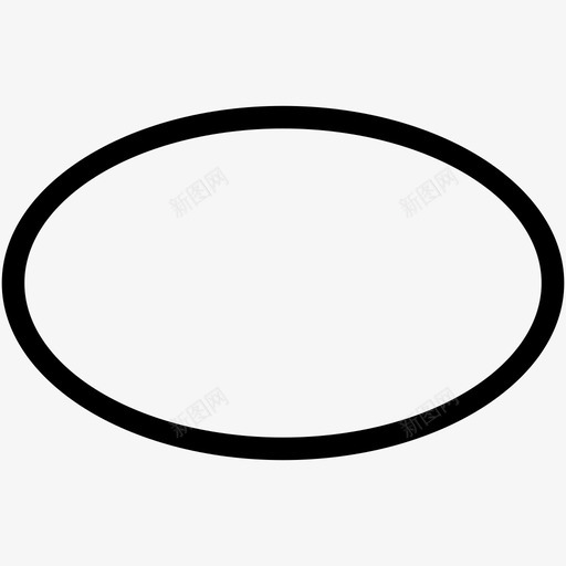 椭圆形圆形几何形图标svg_新图网 https://ixintu.com 几何形 圆形 形状 椭圆形