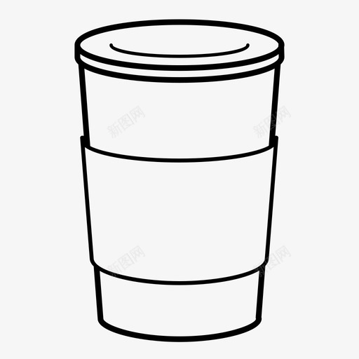 杯子饮料咖啡图标svg_新图网 https://ixintu.com 一次性杯子 咖啡 咖啡套 杯子 盖子 饮料