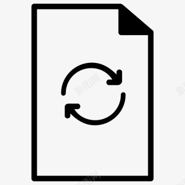 同步文件文档纸张图标图标