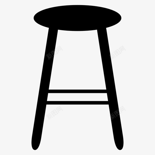 酒吧凳椅子座位图标svg_新图网 https://ixintu.com 坐下 座位 椅子 酒吧凳