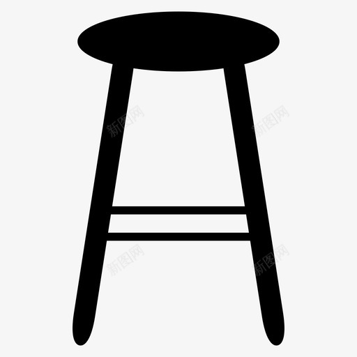酒吧凳椅子座位图标svg_新图网 https://ixintu.com 坐下 座位 椅子 酒吧凳