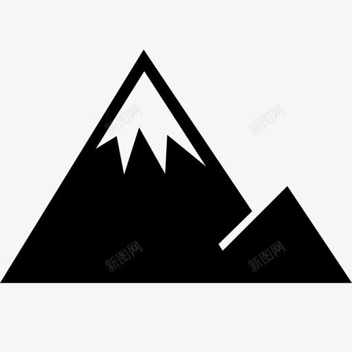 山阿尔卑斯山风景图标svg_新图网 https://ixintu.com 地形 山 自然 阿尔卑斯山 风景