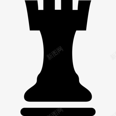 国际象棋游戏棋子车策略图标图标