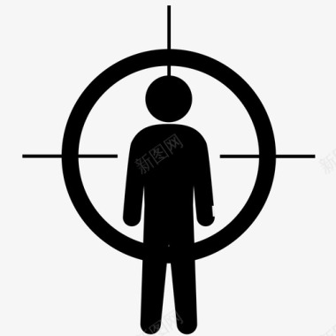 十字准星目标狙击手射击范围图标图标