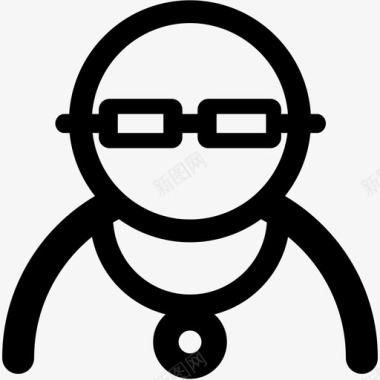 医生眼镜工作图标图标