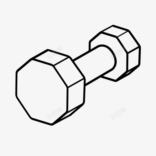 哑铃锻炼健身房图标svg_新图网 https://ixintu.com 举重 健身房 哑铃 强壮 肌肉 锻炼