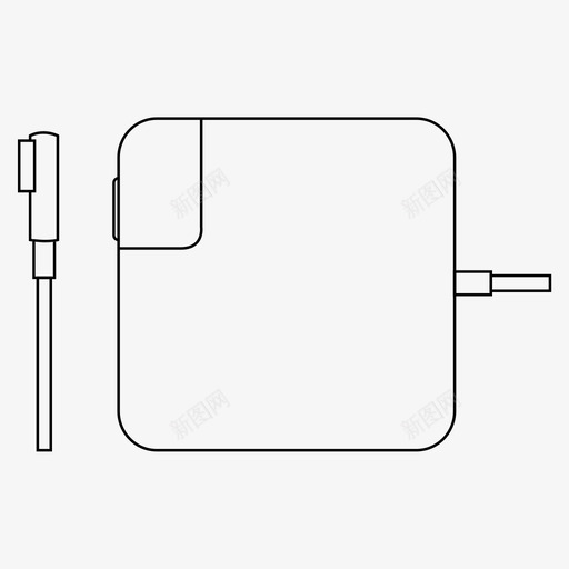 充电器苹果电脑图标svg_新图网 https://ixintu.com mac 充电器 插件 插座 电线 电脑 电脑充电器 苹果