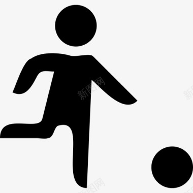 儿童足球健身游戏操场图标图标