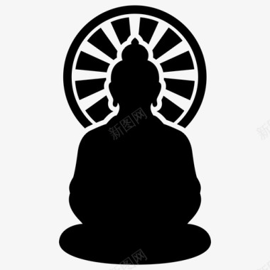 佛陀灵性宗教图标图标