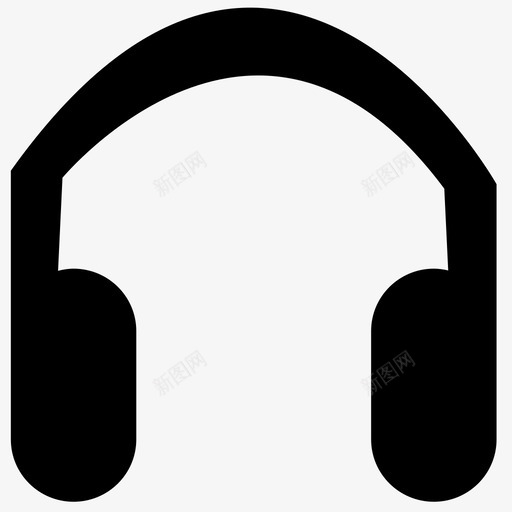 耳机电子产品听音乐声音图标svg_新图网 https://ixintu.com 听 声音 电子产品 耳机 音乐