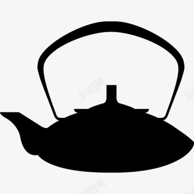 茶壶蒸汽水壶图标图标