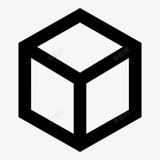 长方体立方体几何体图标svg_新图网 https://ixintu.com 几何体 包装 形状 立方体 长方体
