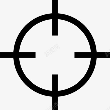 十字准线瞄准枪图标图标