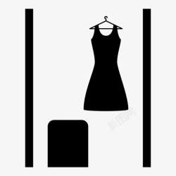服装零售试衣间更衣室服装图标高清图片