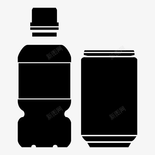 饮料铝瓶图标svg_新图网 https://ixintu.com 回收 塑料 瓶 罐 苏打水 铝 锡罐 饮料