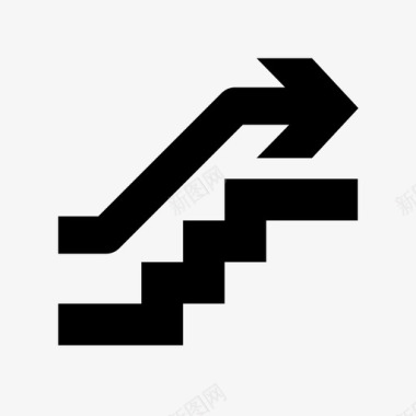 上楼台阶向上向右箭头图标图标