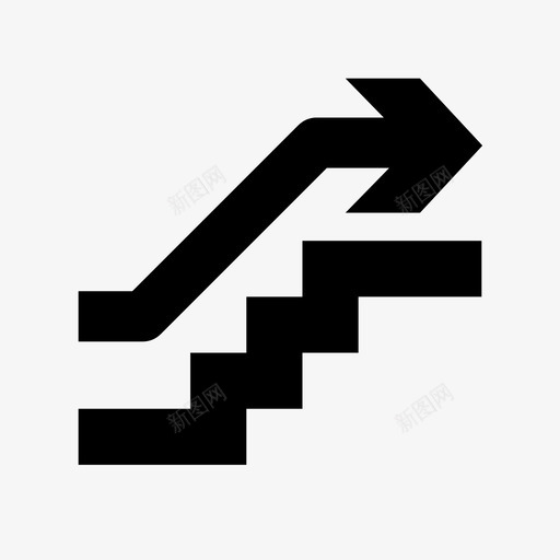 上楼台阶向上向右箭头图标svg_新图网 https://ixintu.com 上楼 台阶 向上向右箭头