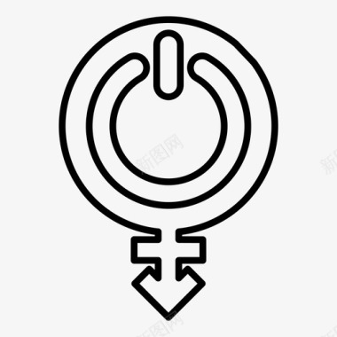 变性权力女性图标图标